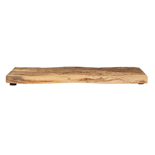 Hello Honey® 16" Walnut Finish Grooved Mango Wood Cheese & Cutting Board
